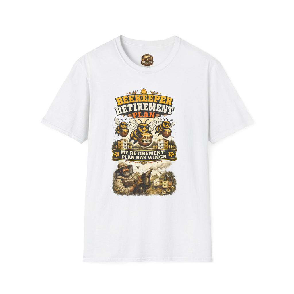Imker T-Shirt — "Mein Rentenplan hat Flügel" Vintage Honigzucht T-Shirt