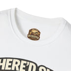 T-Shirt – „Where’d She Go?“ Königinnenloses Grafik-T-Shirt