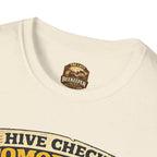 Bienenstock-Kontrolle morgen T-Shirt — Imker-Humor To-Do-Liste Tee
