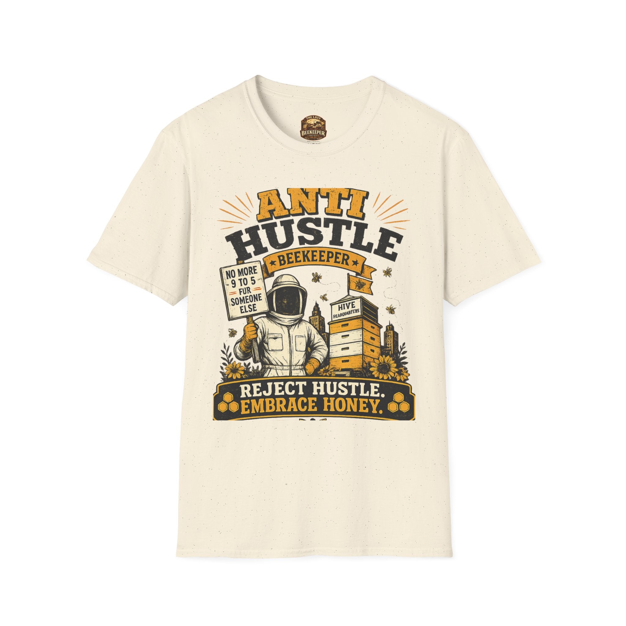 Beekeeper T-Shirt — “Anti Hustle” Embrace Honey Vintage Graphic Tee