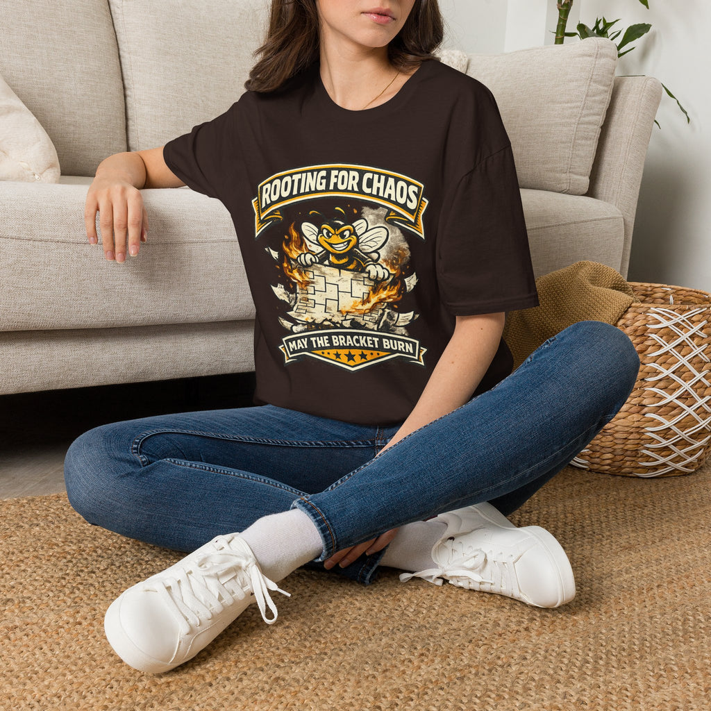 T-Shirt — "Rooting for Chaos" Bee Graphic Tee (That the Bracket Burn)