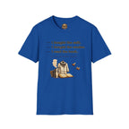 T-Shirt — Humorvolles Literatur-T-Shirt: „Ich kaufte den Anzug. Ich kaufte den Smoker. Ich las das Buch.“