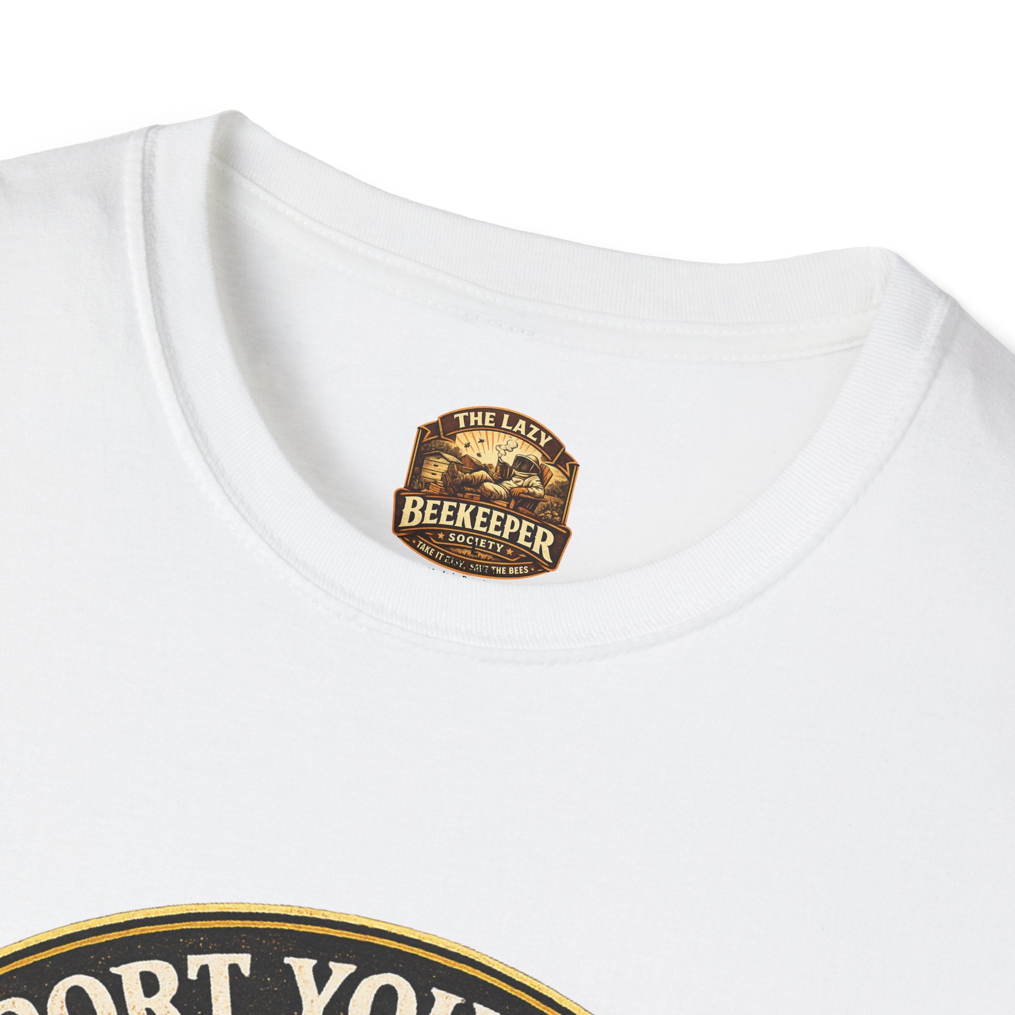Support Your Local Bee Club T-Shirt — Honey Jar & Honeycomb Design