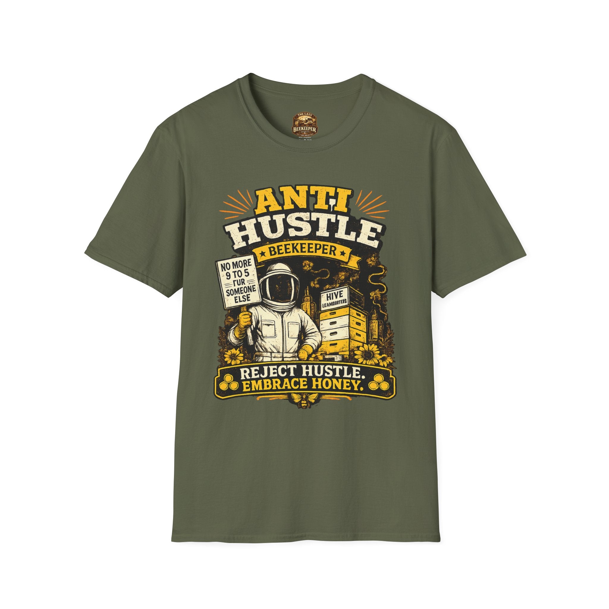 Anti-Hustle Imker T-Shirt – Schluss mit dem Stress, her mit dem Honig Grafik-T-Shirt