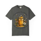 Beekeeper Support T-Shirt — "Local Honey Hits Different" Floral Honey Jar Tee