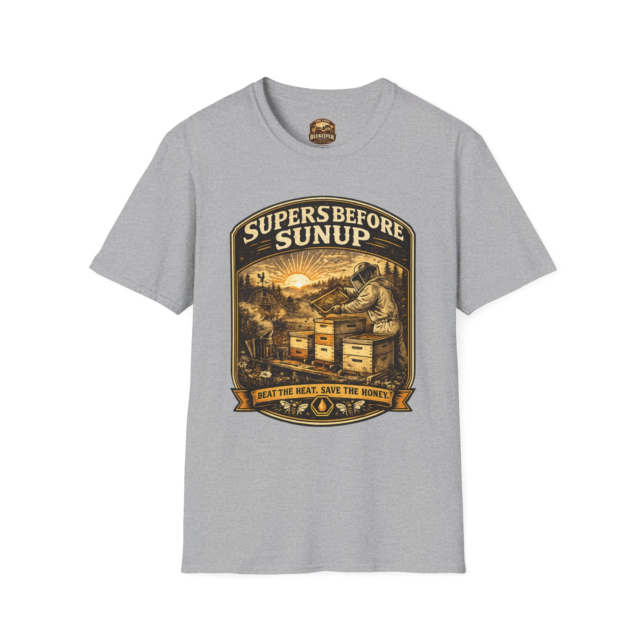 Supers Before Sunup T-Shirt – Vintage Imker Sonnenaufgang Crew T-Shirt