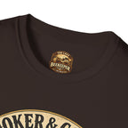 Smoker & Coffee Club T-Shirt — "Coffee First, Hive Later" Vintage Badge