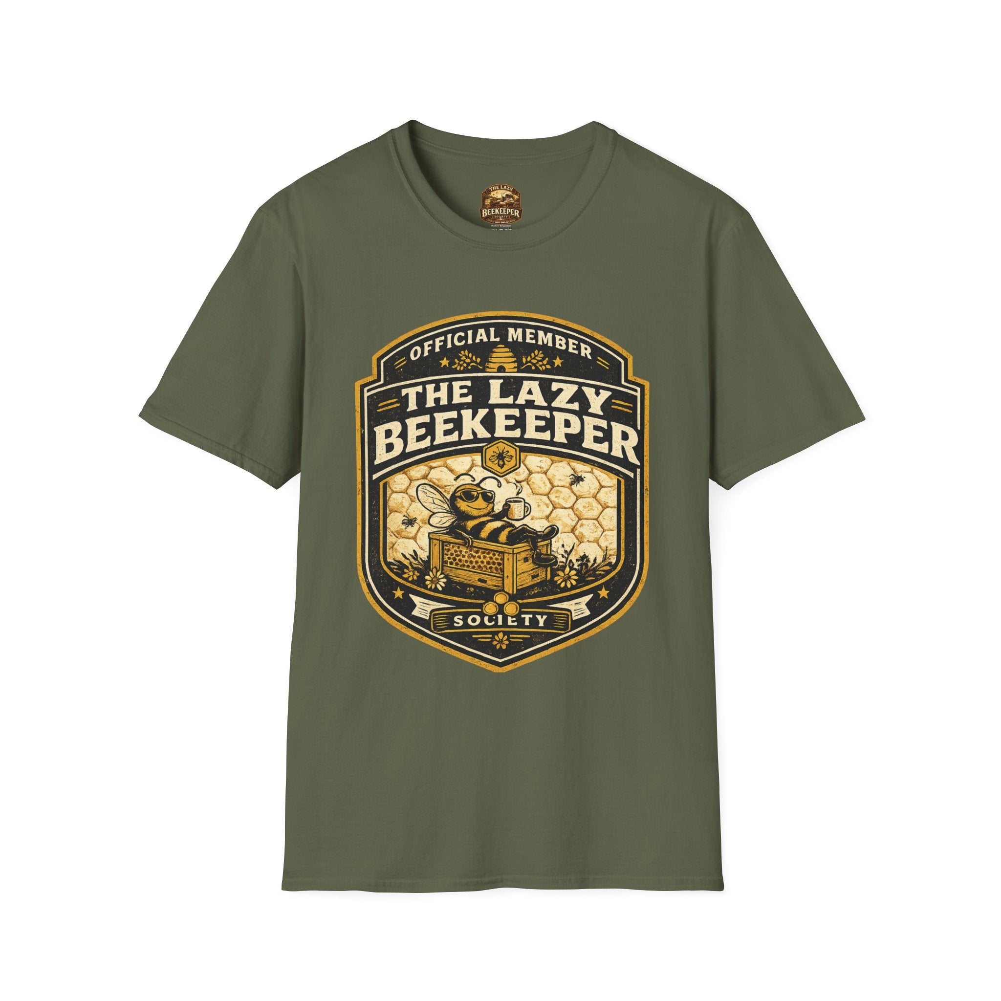 Lazy Beekeeper T-Shirt – „Offizielles Mitglied“ Honigbienen-Grafik-T-Shirt