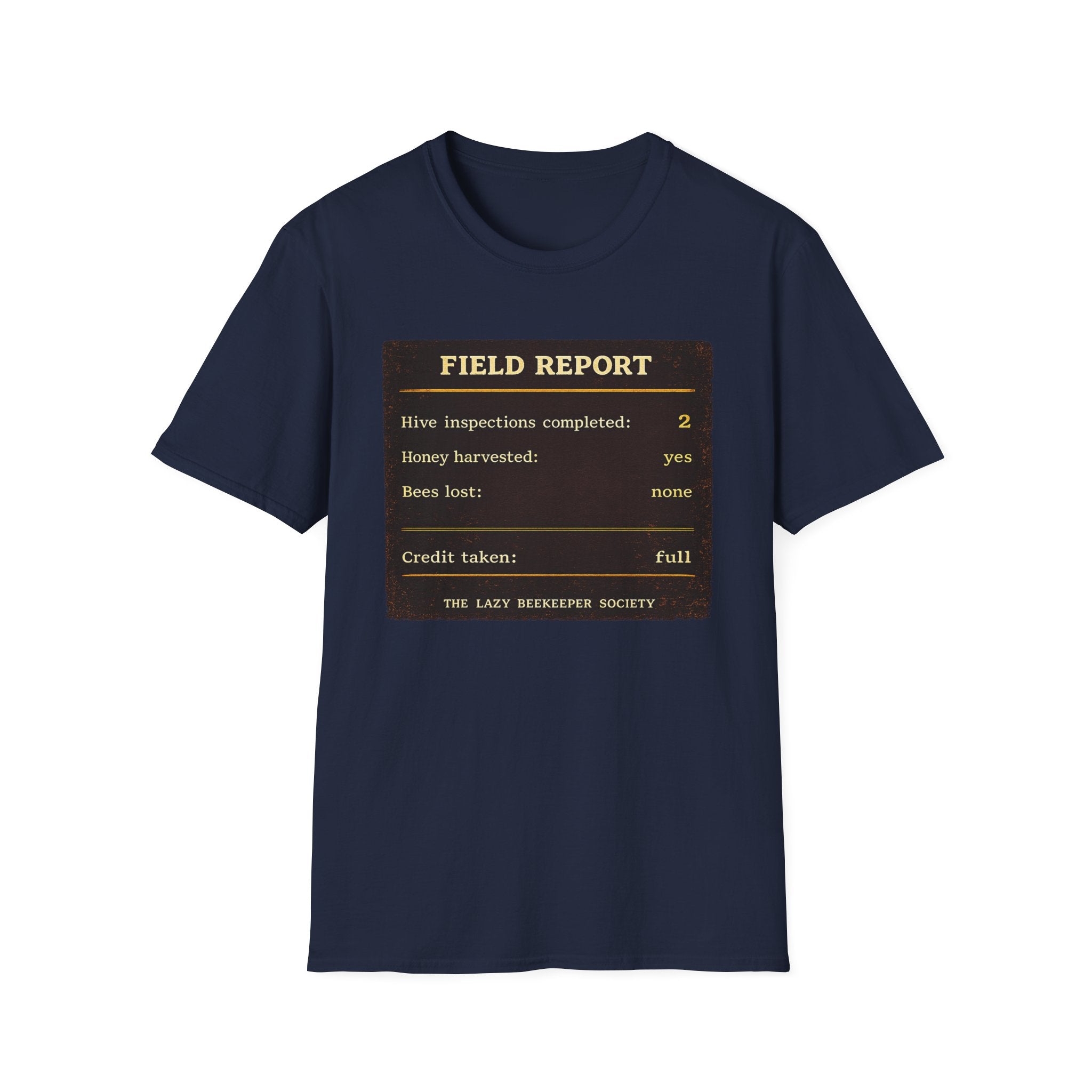 T-Shirt — 'Field Report: Hive Inspections Completed' Vintage Beekeeper Graphic Tee