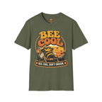 Bee Cool T‑Shirt — Vintage Retro Bee Graphic (“Bee Cool, Don’t Swarm”)