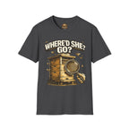 T-Shirt – „Where’d She Go?“ Königinnenloses Grafik-T-Shirt