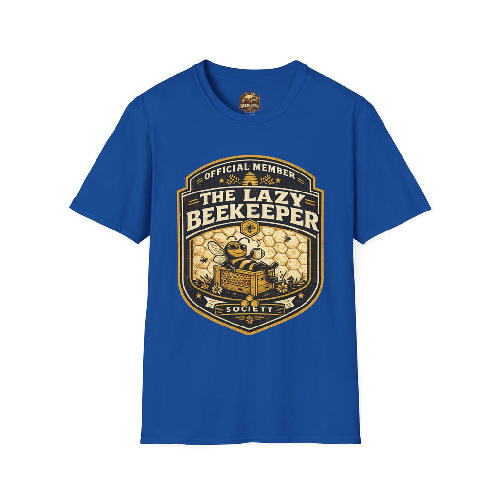 Lazy Beekeeper T-Shirt – „Offizielles Mitglied“ Honigbienen-Grafik-T-Shirt