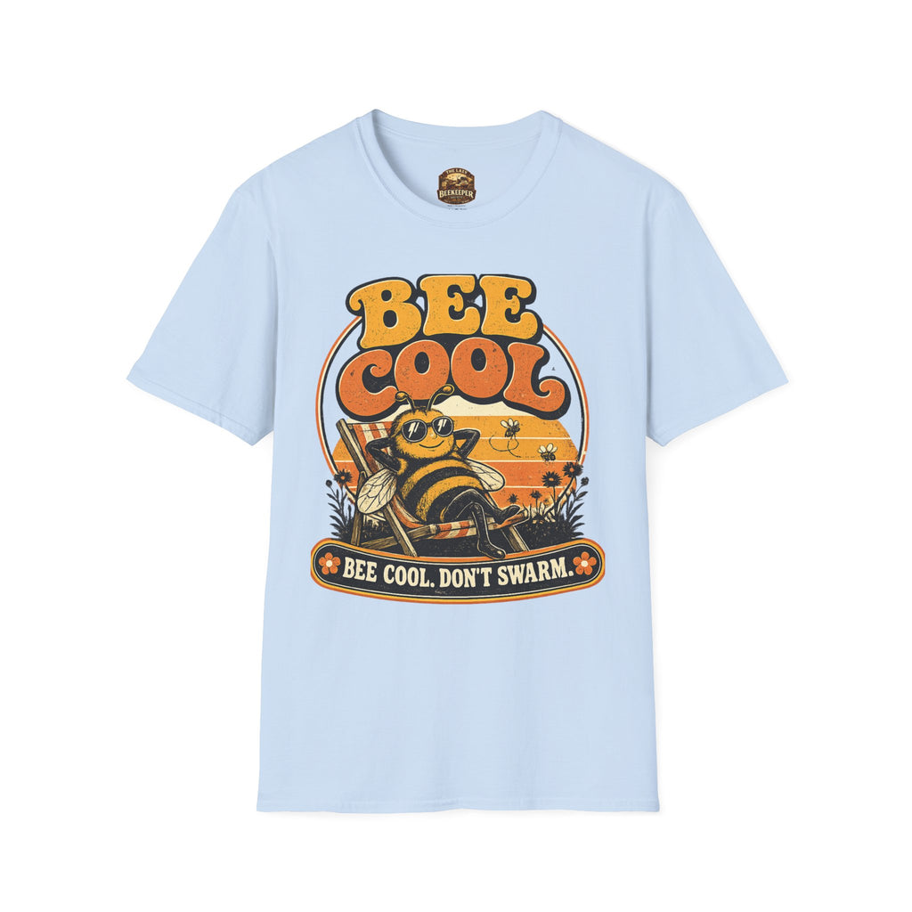 Bee Cool T‑Shirt — Vintage Retro Bee Graphic (“Bee Cool, Don’t Swarm”)