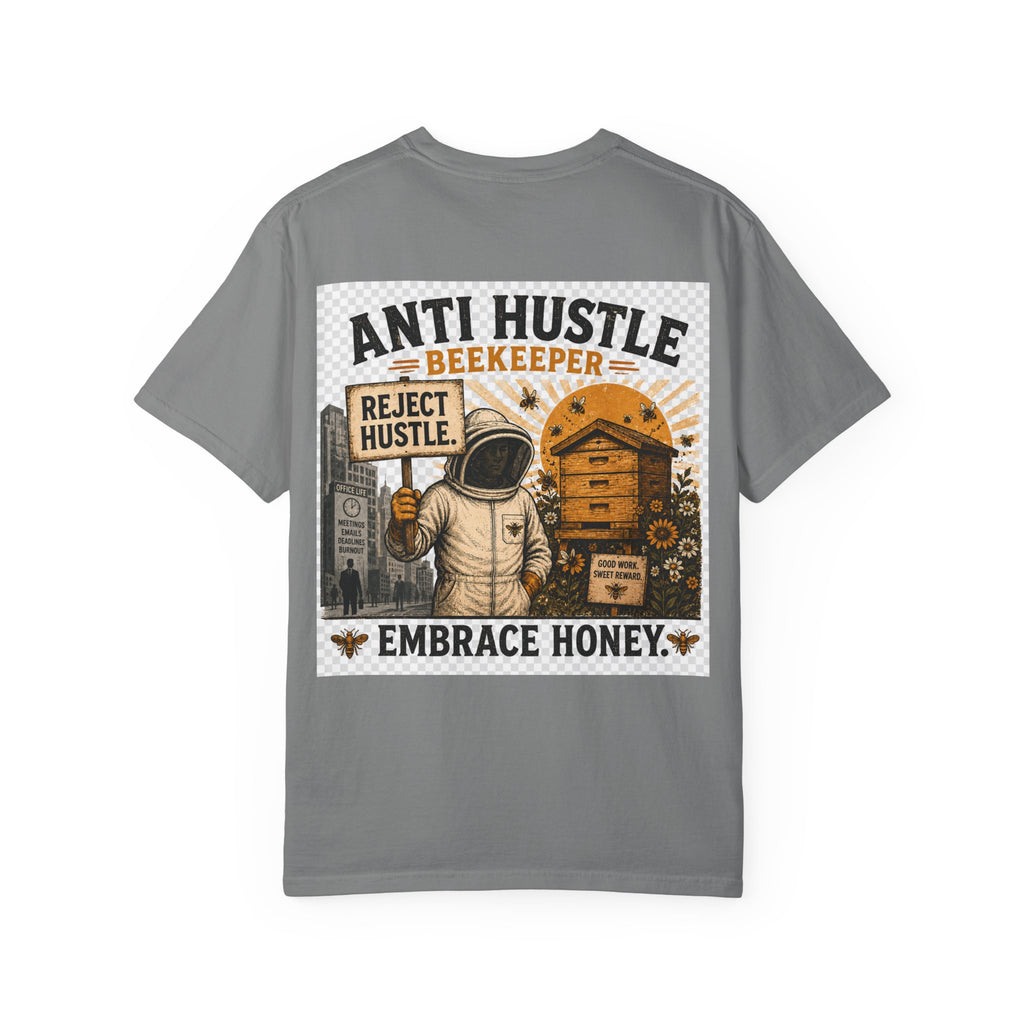 Bienenclub T-Shirt – Anpassbares „Support Your Local“ & Anti-Hustle Imker-Design