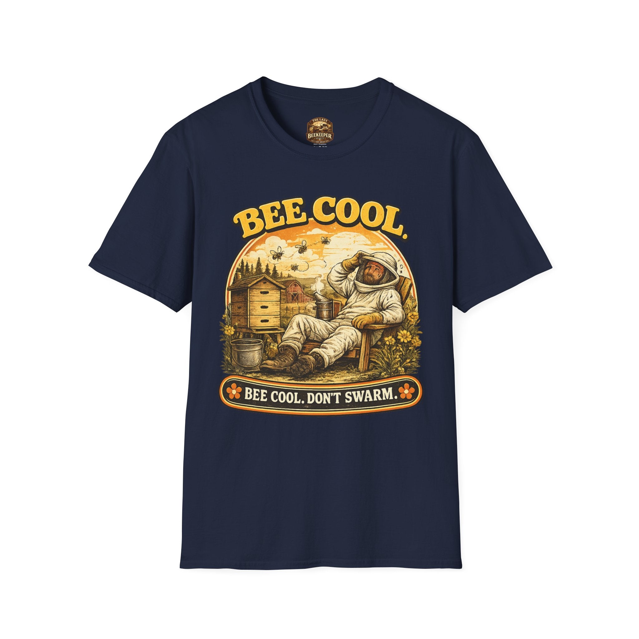 Bee Cool T-Shirt — Retro 'Bee Cool, Don't Swarm' Graphic Tee