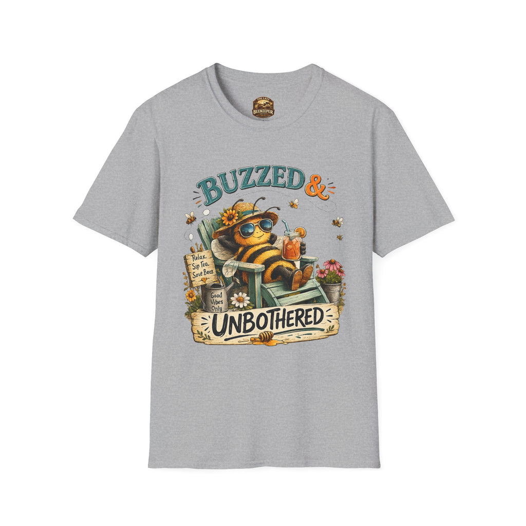 Buzzed & Unbothered Biene T-Shirt – Retro Relaxed Grafik T-Shirt