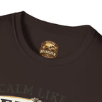 Slow Living T-Shirt — "Slow Living, Sweet Results" Rustic Sunset Graphic Tee