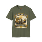 Honey Hauler T-Shirt — Vintage Bee Delivery Truck Graphic Tee