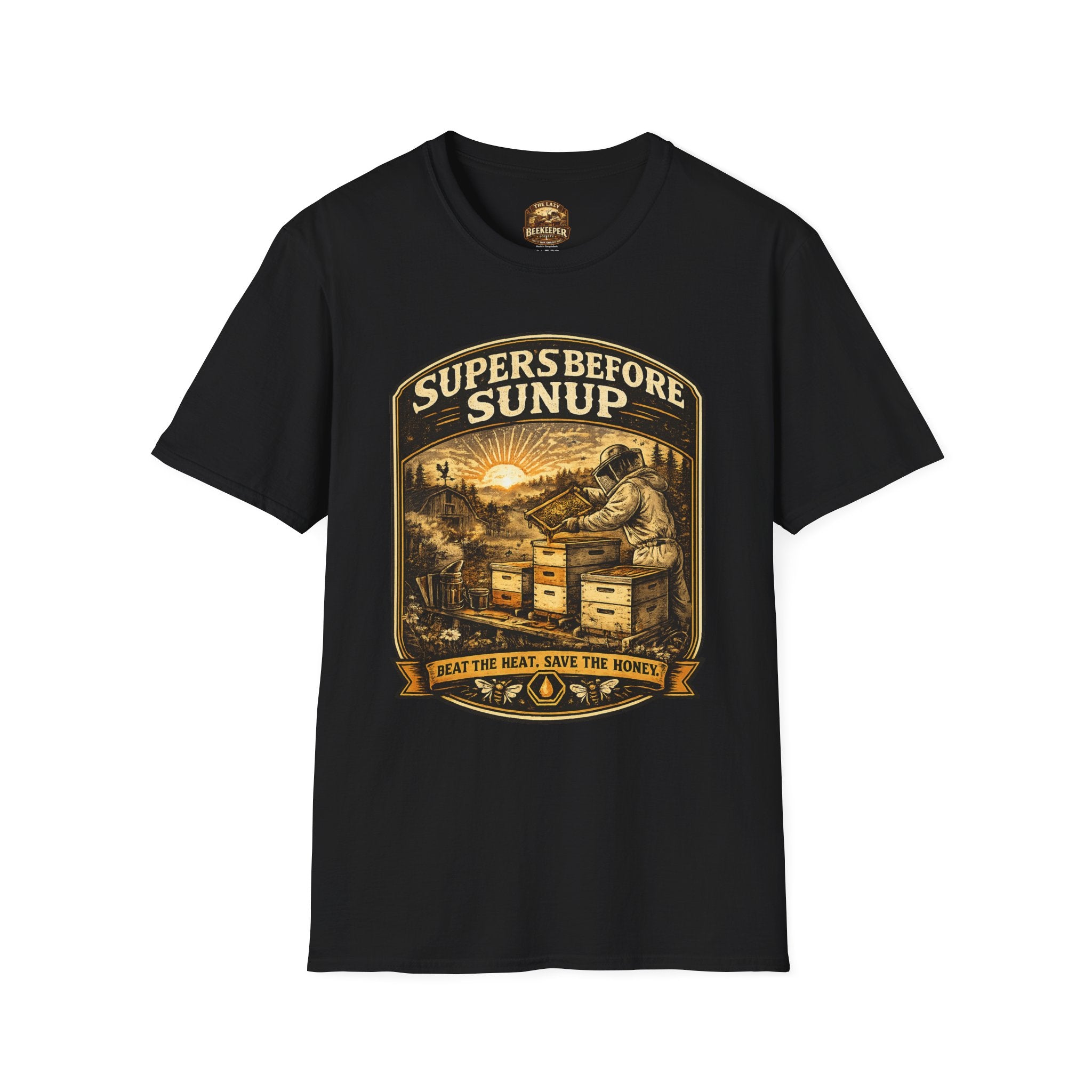 Supers Before Sunup T-Shirt – Vintage Imker Sonnenaufgang Crew T-Shirt