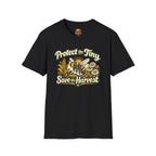 Protect the Tiny Bee T-Shirt — Ernte Retten Blumen-Grafik-T-Shirt
