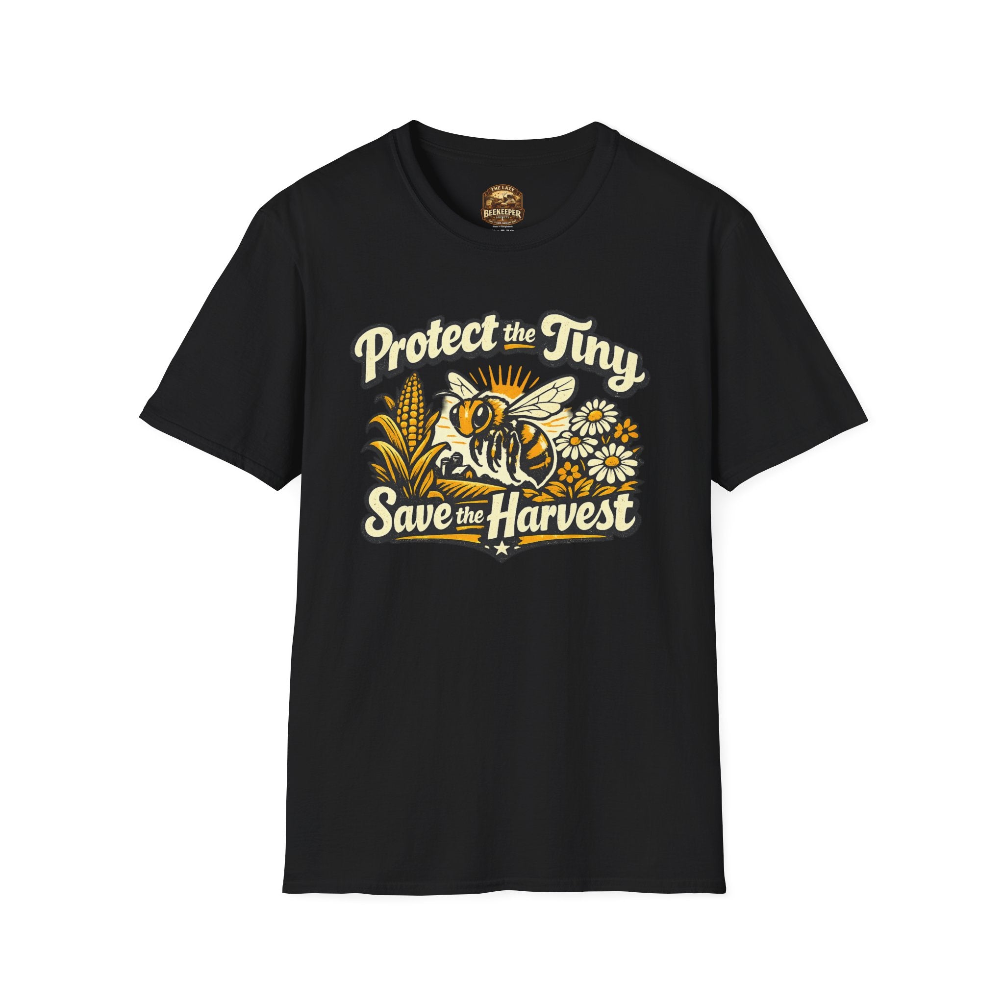 Protect the Tiny Bee T-Shirt — Save the Harvest Floral Graphic Tee