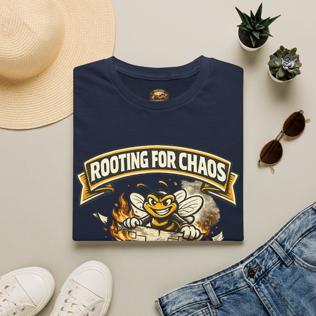 T-Shirt — "Rooting for Chaos" Bee Graphic Tee (That the Bracket Burn)