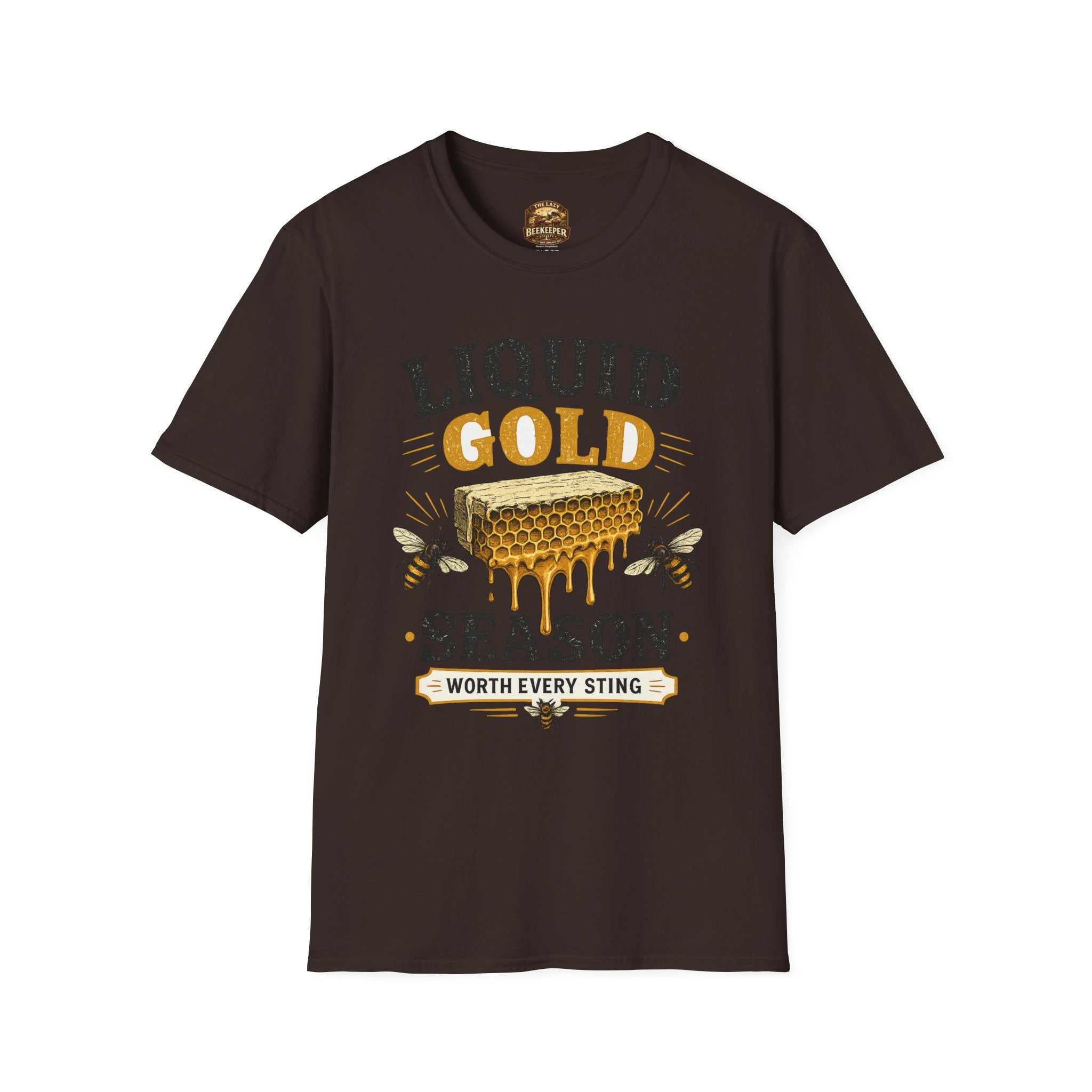 Liquid Gold Season T-Shirt — Honey Bee Beekeeper Shirt (Worth Every Sting)