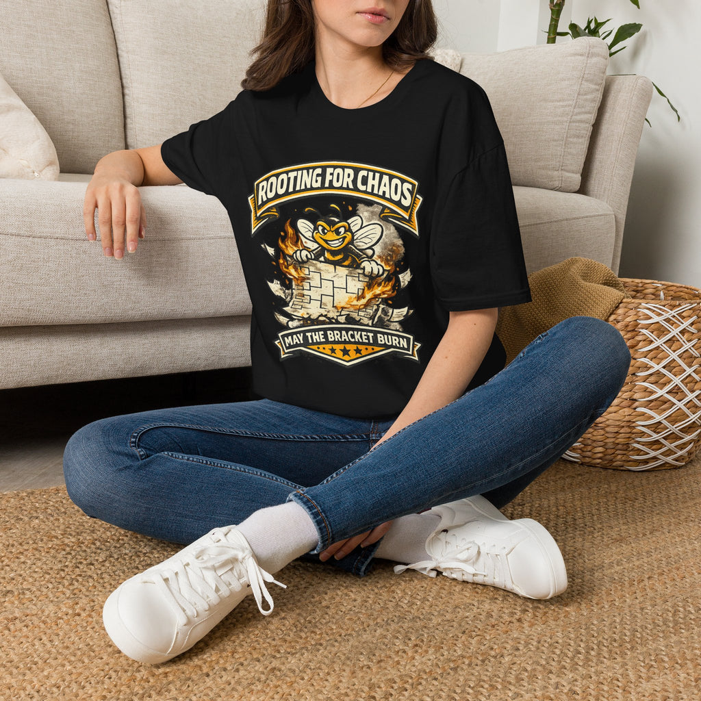 T-Shirt — "Rooting for Chaos" Bee Graphic Tee (That the Bracket Burn)