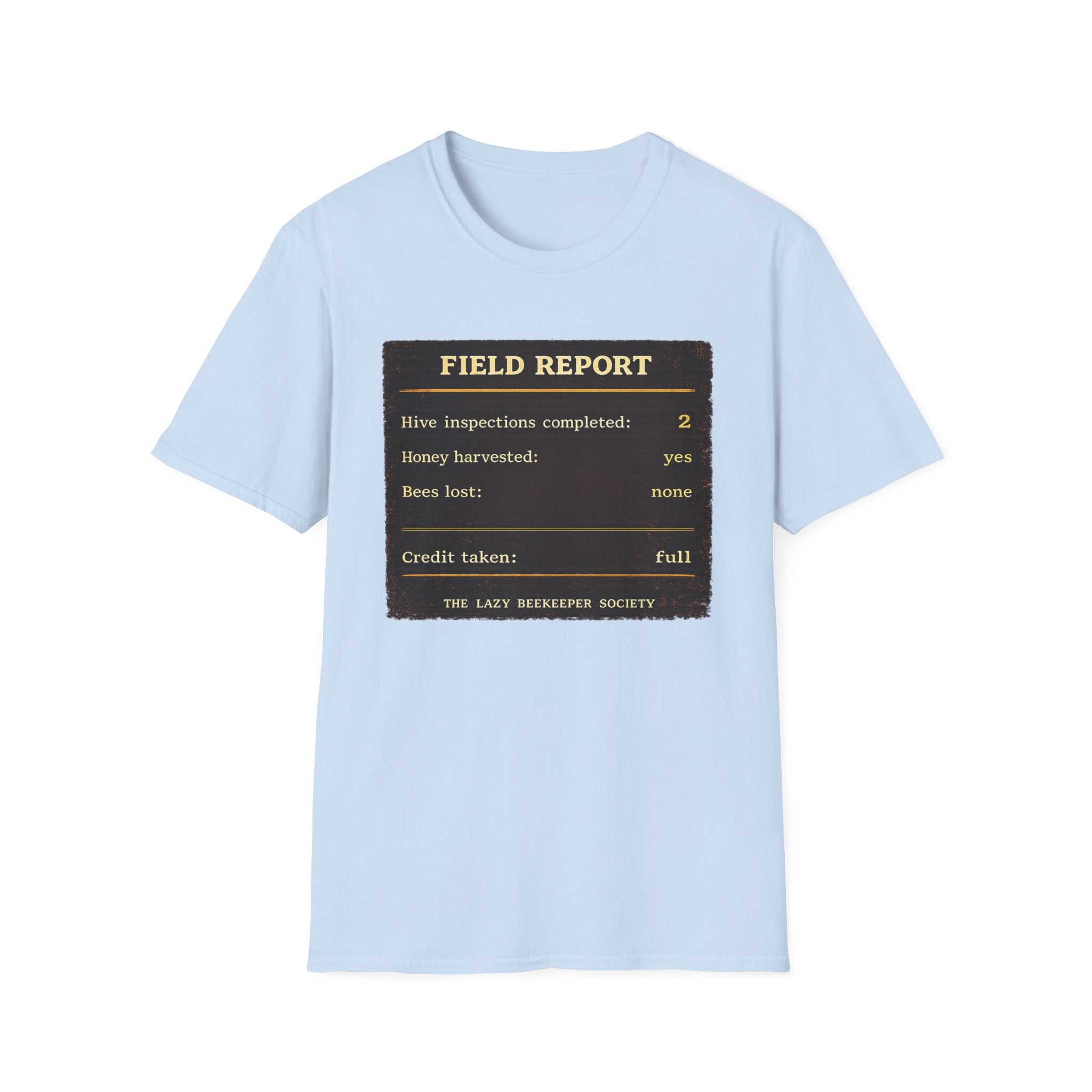 T-Shirt — 'Field Report: Hive Inspections Completed' Vintage Beekeeper Graphic Tee