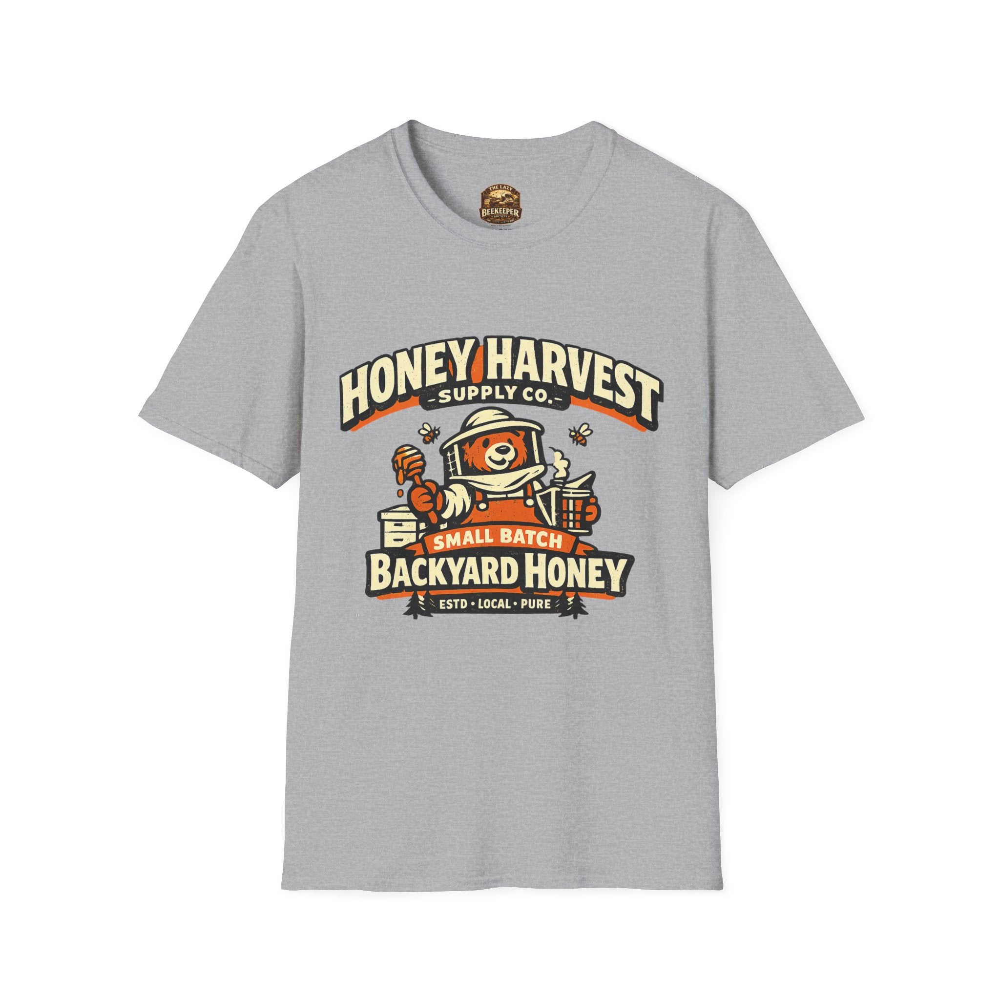 Honey Harvest Backyard Honey T‑Shirt — Beekeeper Vintage Logo Tee