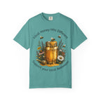 Beekeeper Support T-Shirt — "Local Honey Hits Different" Floral Honey Jar Tee