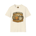 T-Shirt „Pull Frames Drink Coffee“ – Imker Kaffee & Waben Grafik-T-Shirt